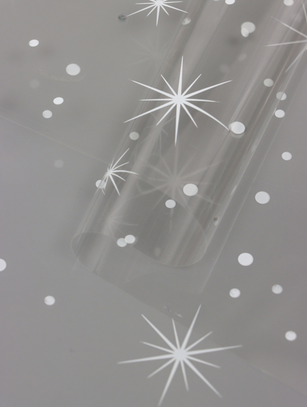 Пленка прозрачная с рисунком "Звездочка" Белый 70см 200гр 10894754