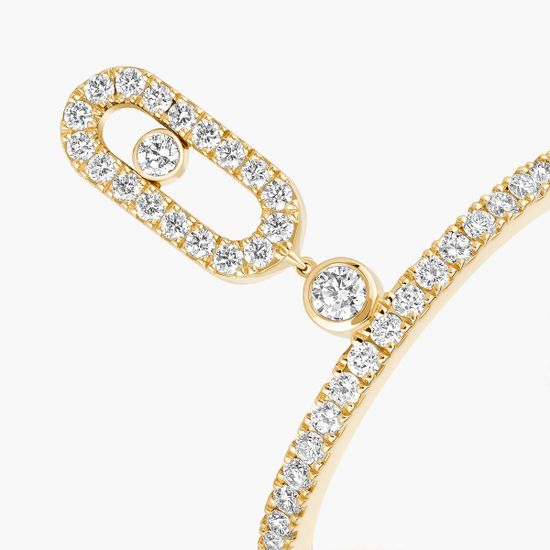 Кольцо Messika Move Uno с бриллиантовой подвеской