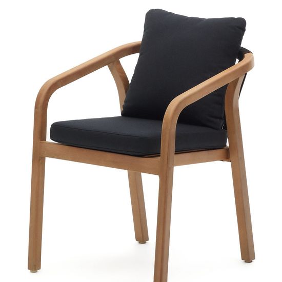 Malaret Стул из массива эвкалипта и черного шнура Испания La Forma