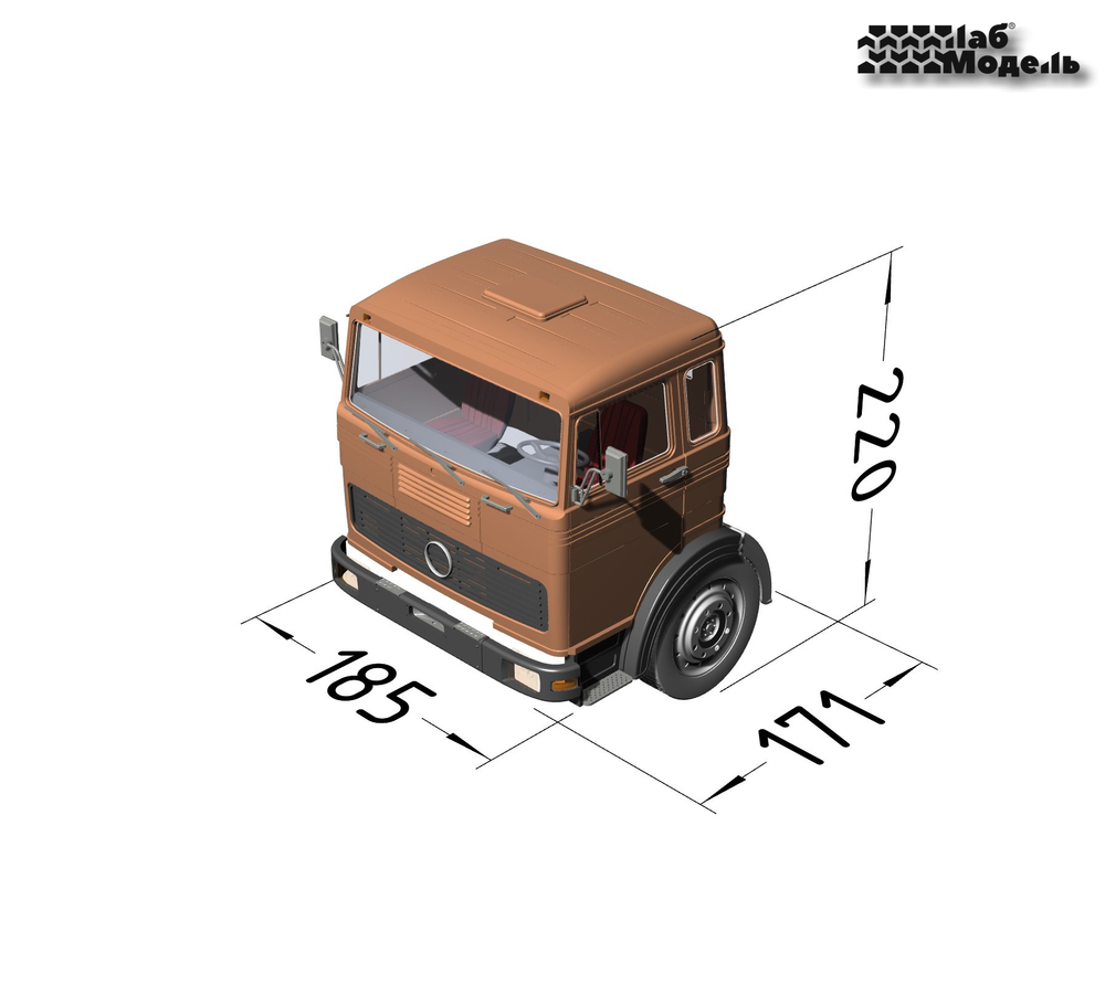 Mercedes-Benz cab 1632. Scale 1/14