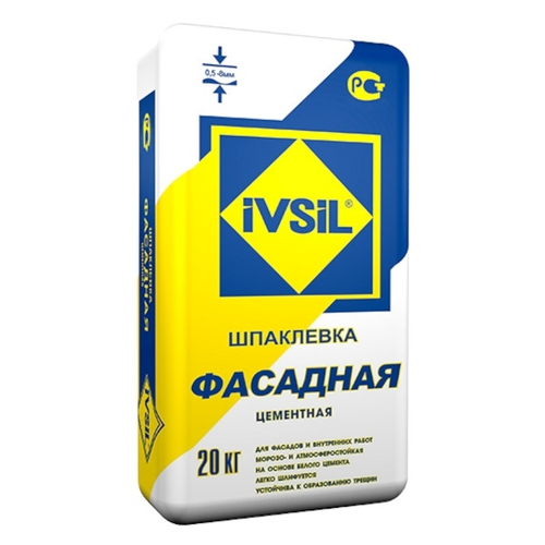 Шпатлевка фасадная IVSIL белая 20кг