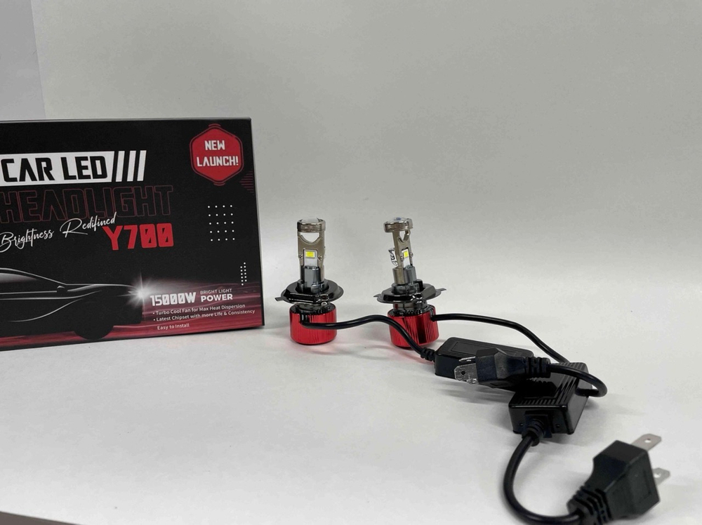 H4 / CAR LED Y700 / Светодиодные лампы Led, линзы, цоколь: H4 (2 шт./ комплект)