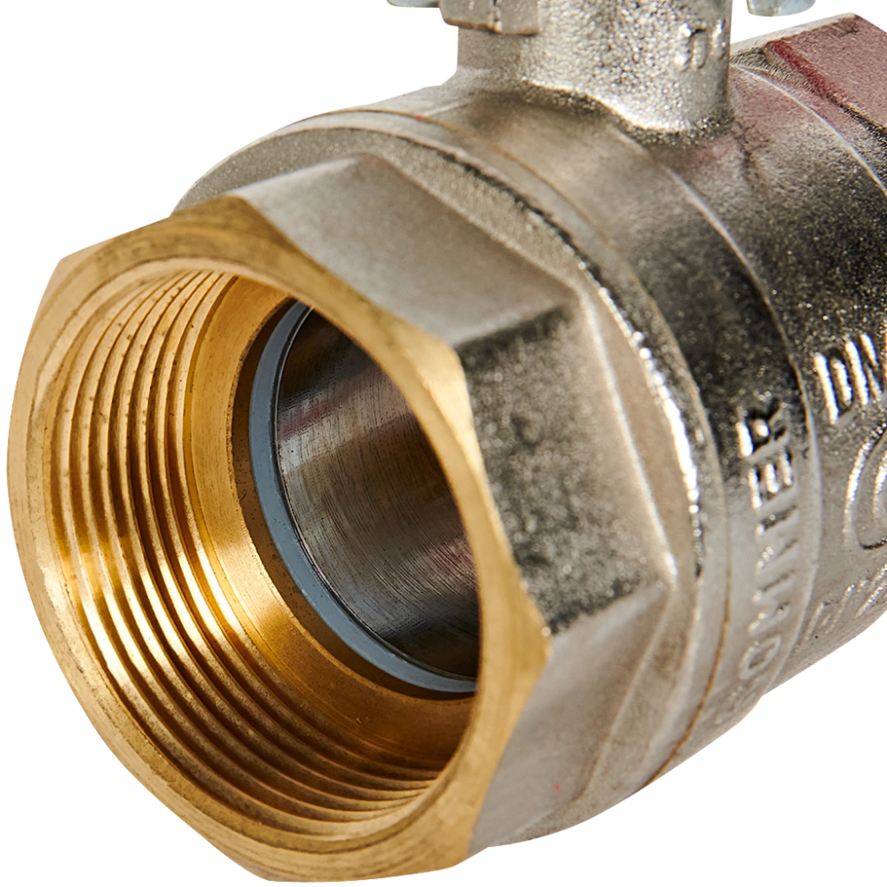 Кран шаровой полнопроходной ROMMER - 1"1/2 (ВР/ВР, PN32, ручка-рычаг)