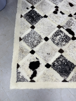 Ковер прямоугольный натуральный мех овчина, 210 х 170 см.