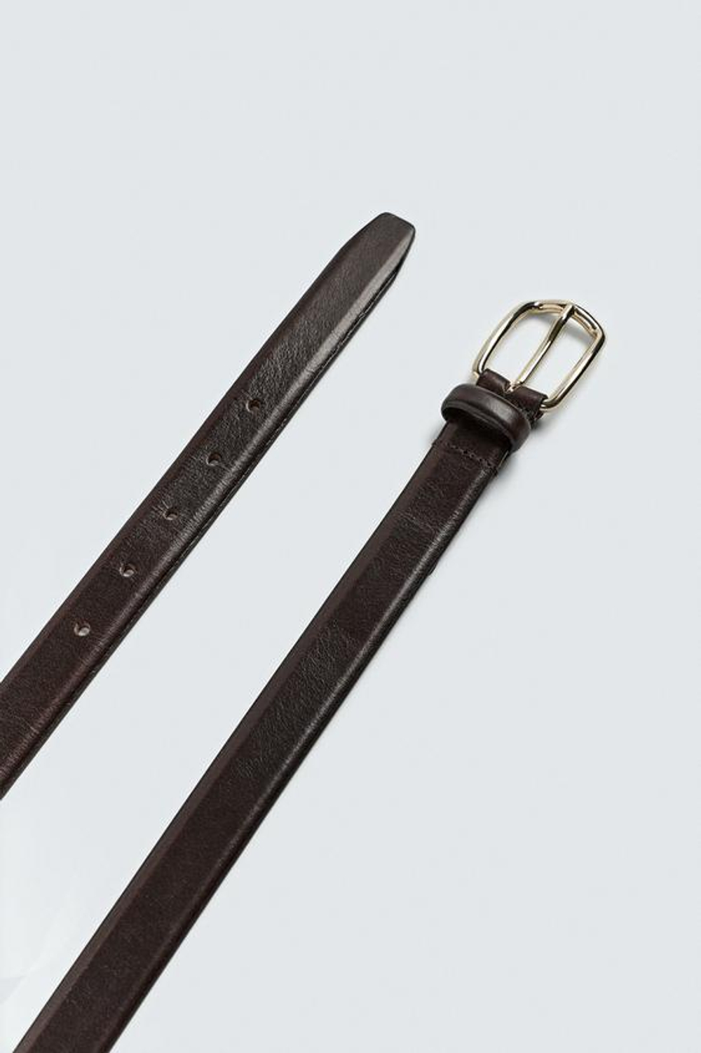 ZARA X AARON LEVINE КОЖАНЫЙ РЕМЕНЬ, КОРИЧНЕВЫЙ