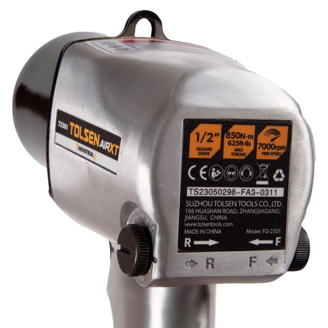 TOLSEN (TT73361) Гайковерт пневматический ударный 1/2", 850 Нм