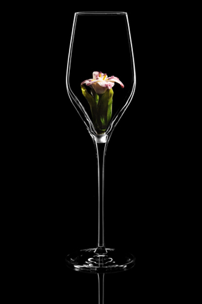 Бокал для шампанского Флюте. / Лилия. Розовый.