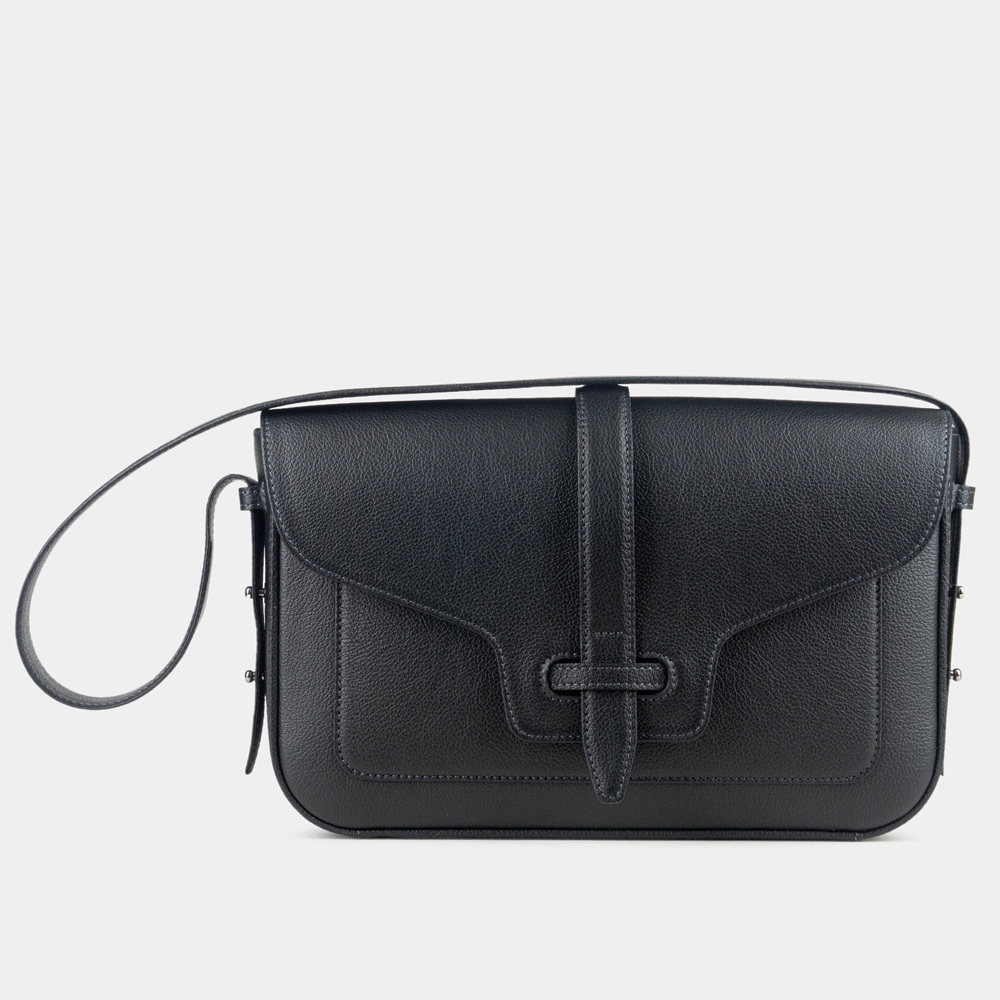 Сумка Universel из кожи теленка, черного цвета