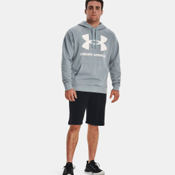 Мужская кофта теннисная Under Armour Rival Big Logo Hoody Men - Blue Grey