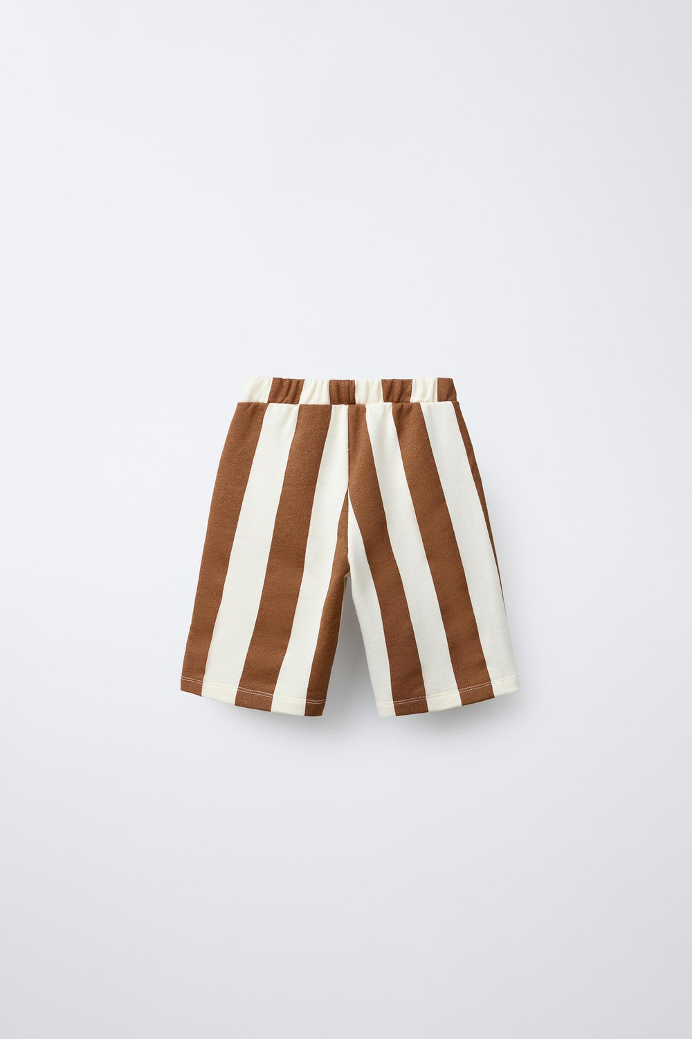 ZARA ШОРТЫ-БЕРМУДЫ В ПОЛОСКУ С НАДПИСЬЮ, ПОЛОСКИ