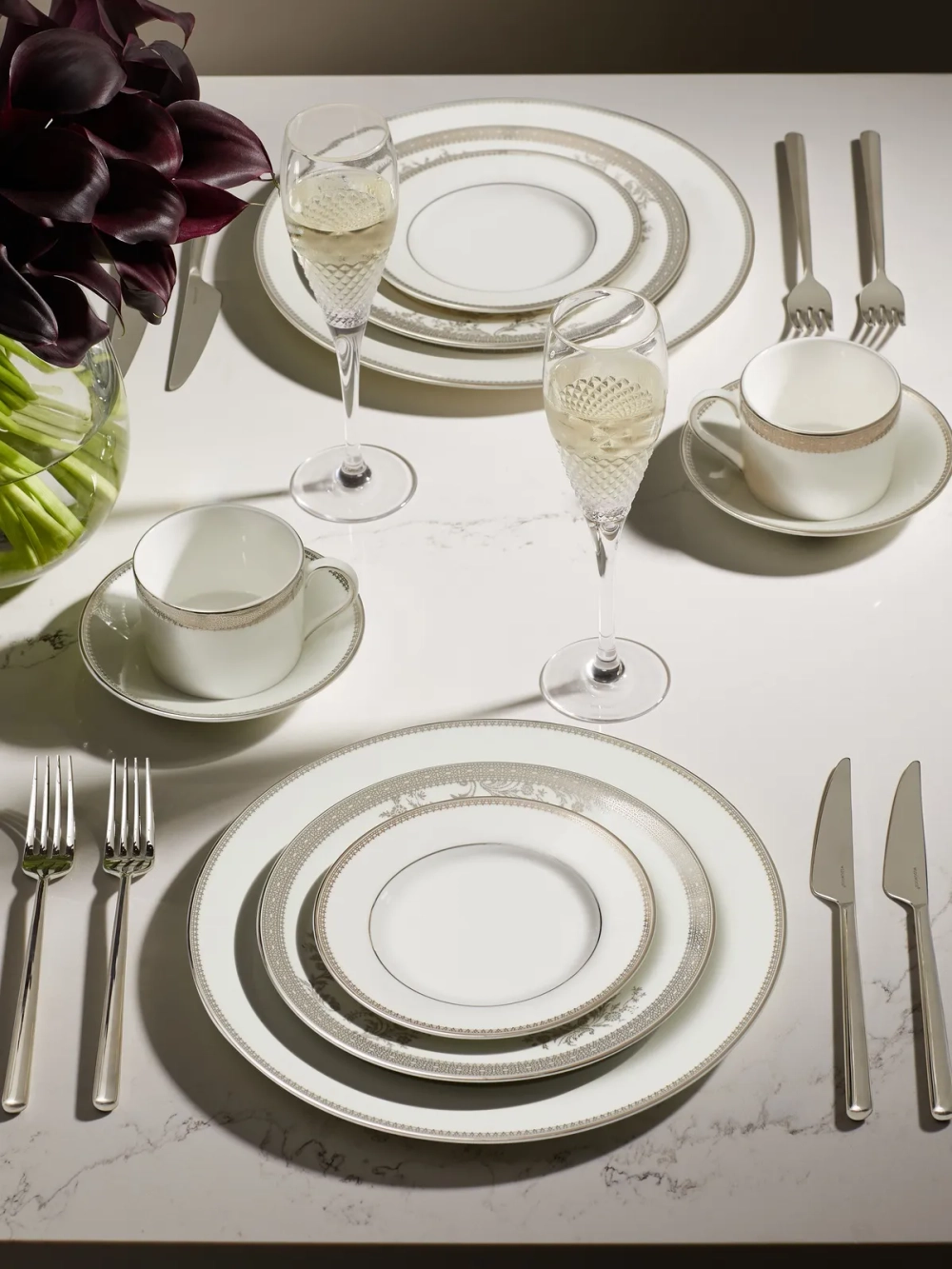 Wedgwood Блюдце для кофейной чашки Vera Wang Lace Platinum 12,5 см EAN 032677984604