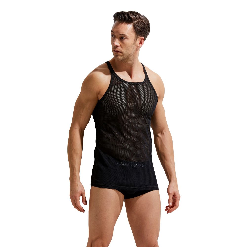 Мужская майка в сетку Gauvine (Размер: L) (Цвет: белый)