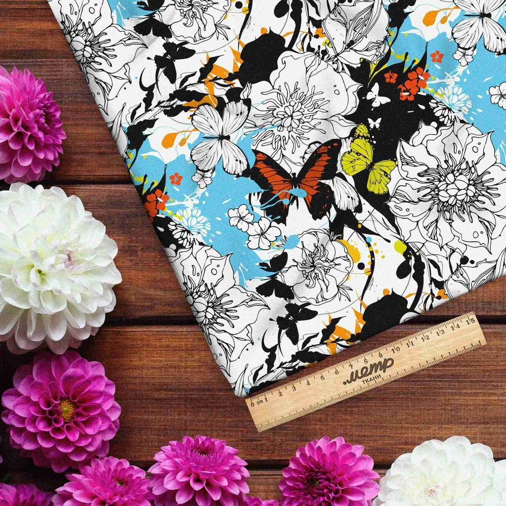 Ткань дюспо цветочный креатив