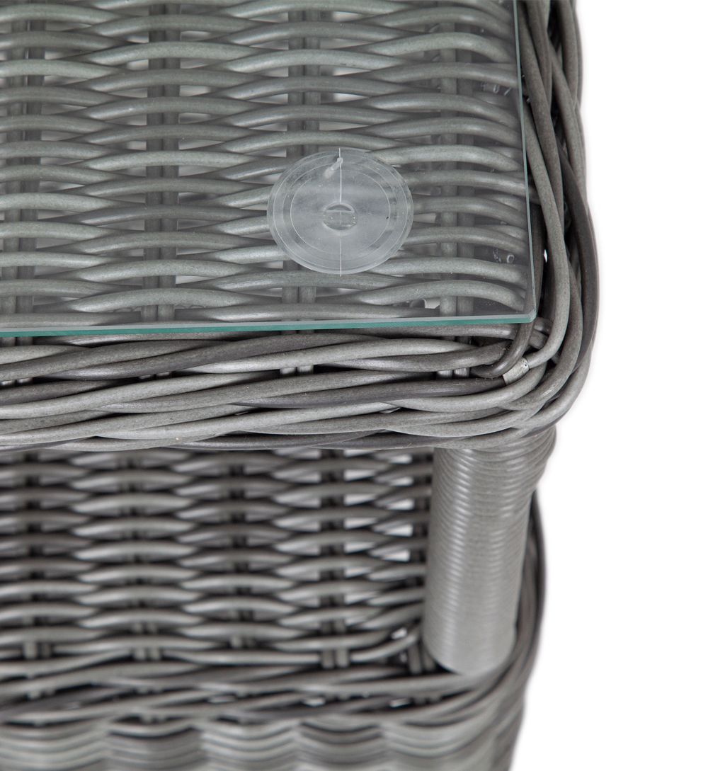 "Форио" столик кофейный из искусственного ротанга, цвет графит