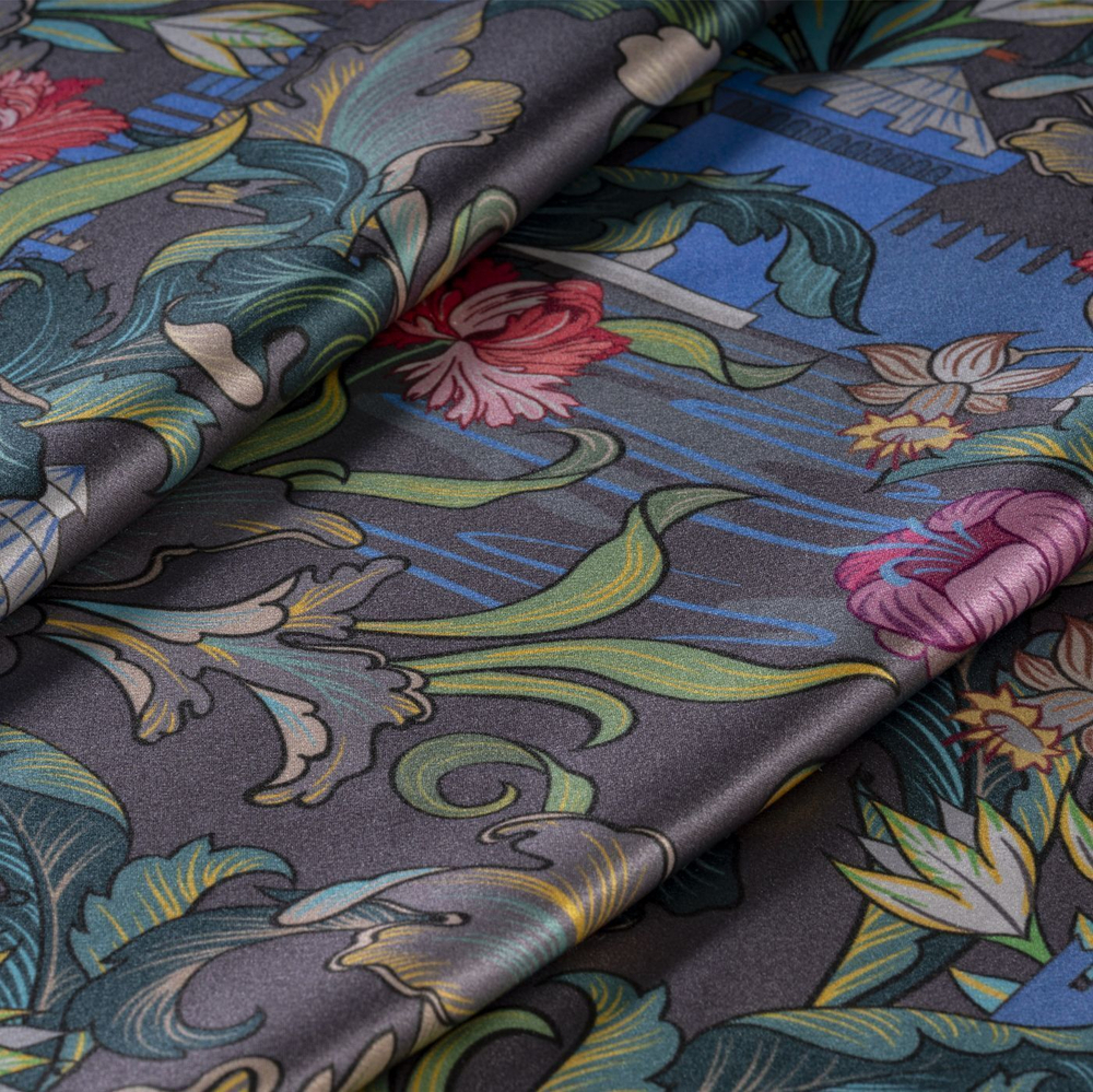 Наволочка 50x70 Mollen Рассвет графитно-серая шелковая