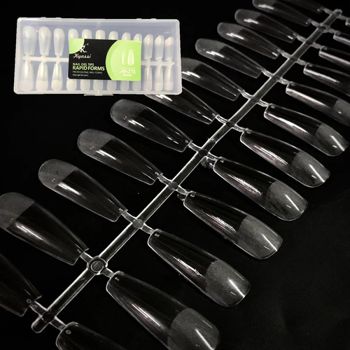 Типсы KYASSI гелевые 240шт Балерина глянец с матовой зоной