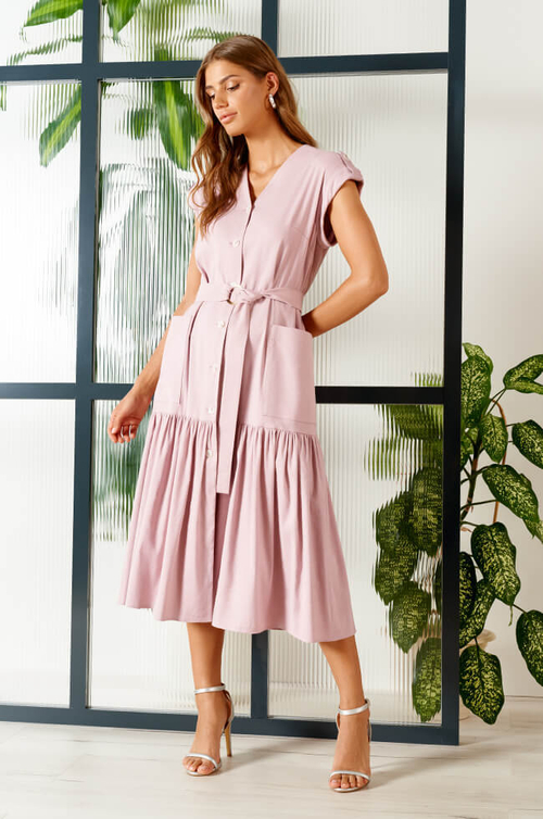 51380 Платье женское (пепельно-сиреневый)