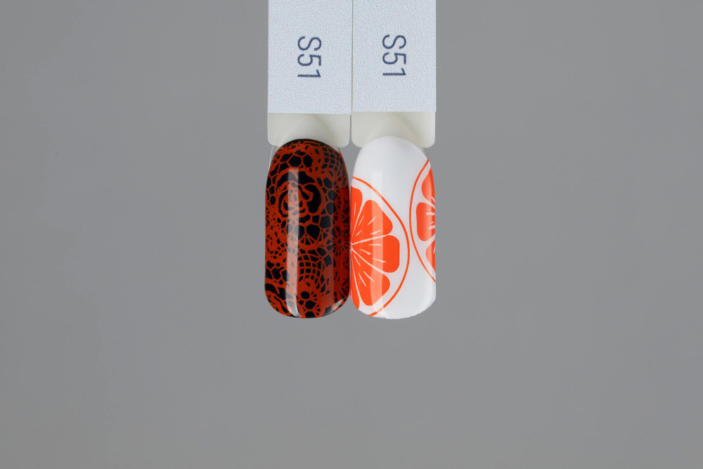 Лак для стемпинга Swanky Stamping S51, vermillion orange 6 мл