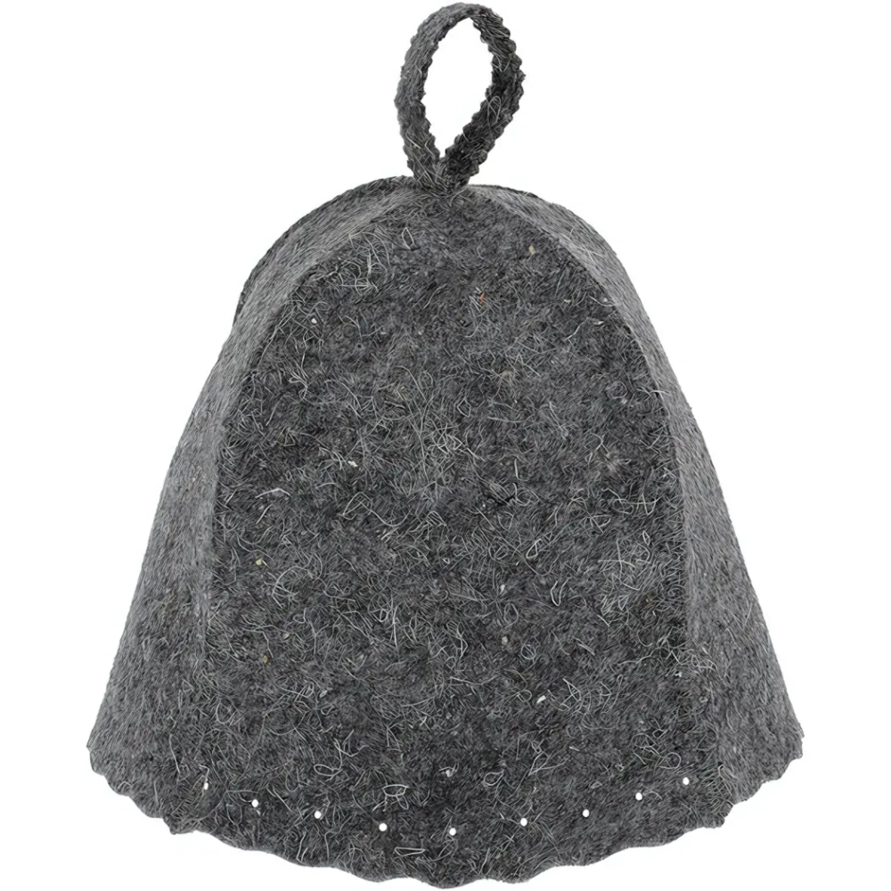 Шапка банная классическая из войлока «Hot Pot», цвет серый, б/у