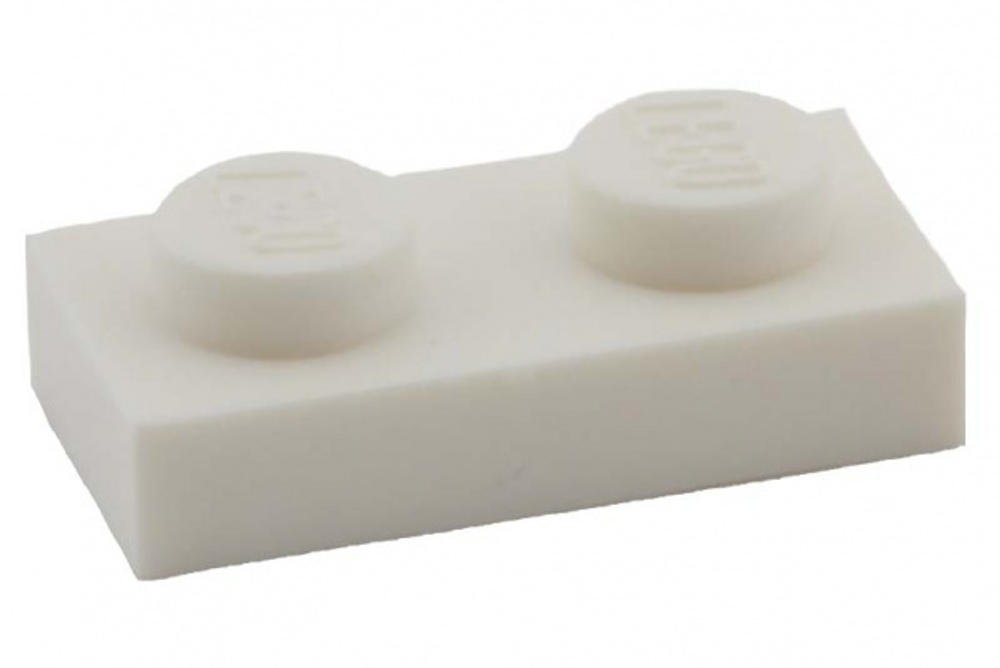 Lego 50шт Плитка 1x2 (белый) 3023 / 302301