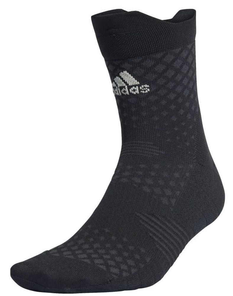 Теннисные носки Adidas Run 4D Quarter Socks 1P - black/carbon/almost lime