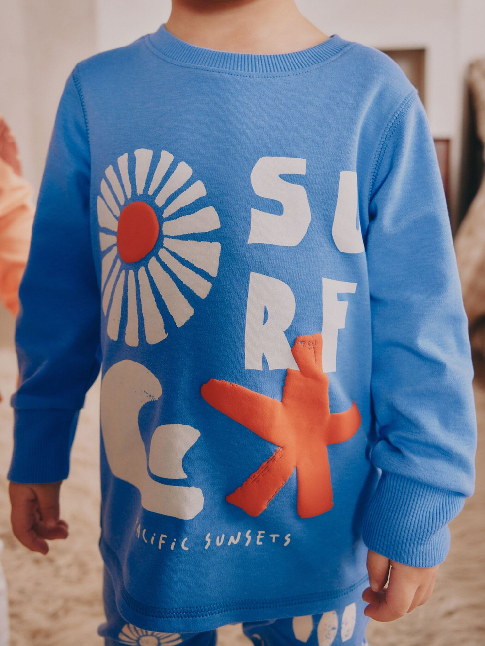 Пижама для мальчика Next AJ0-493, 3 шт., Синий, Бежевый