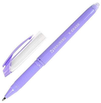 Ручка пиши-стирай гелевая 0,7мм синяя "X-ERASE PASTEL" (Brauberg)