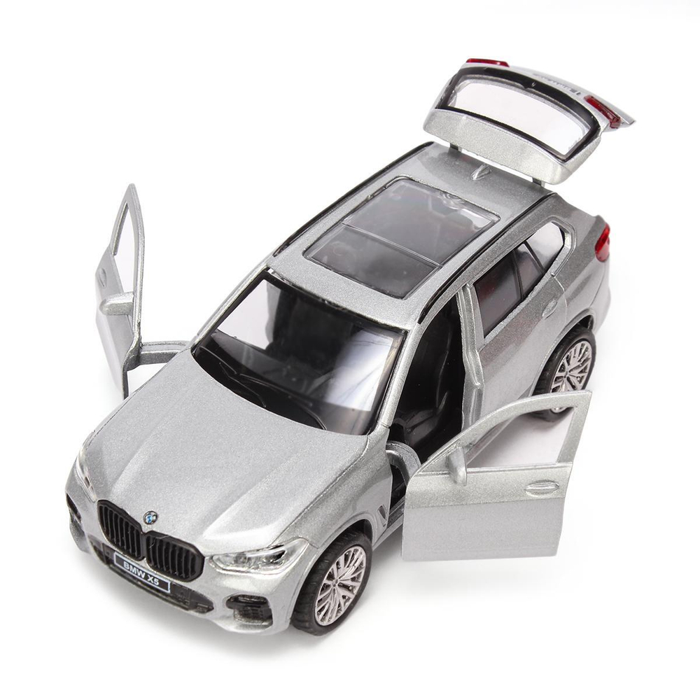 Модель ин. мет. "BMW X5 M-Sport" 12см. двери, багаж, серебристый X5-12-SR (Технопарк)