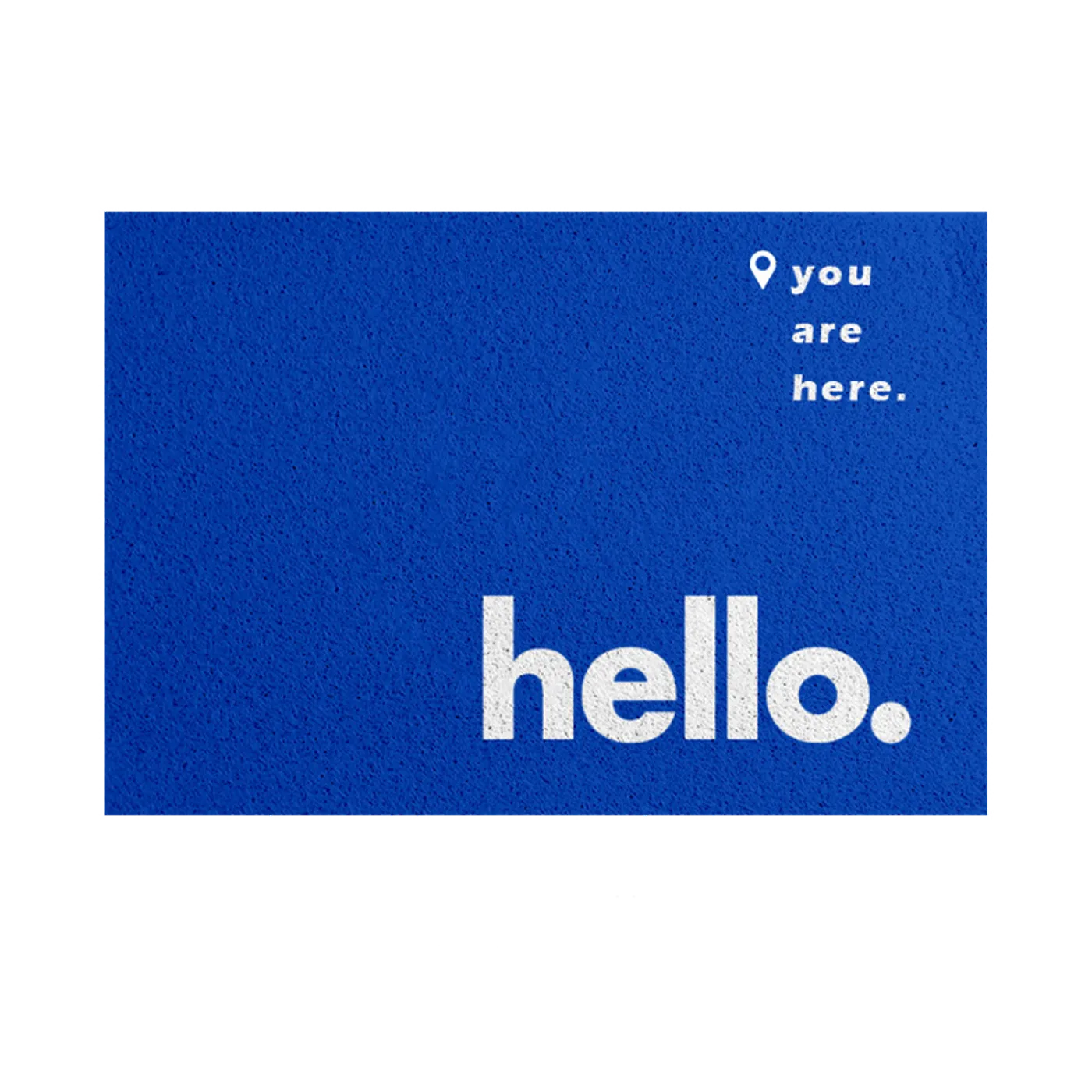 Коврик Hello придверный, синий