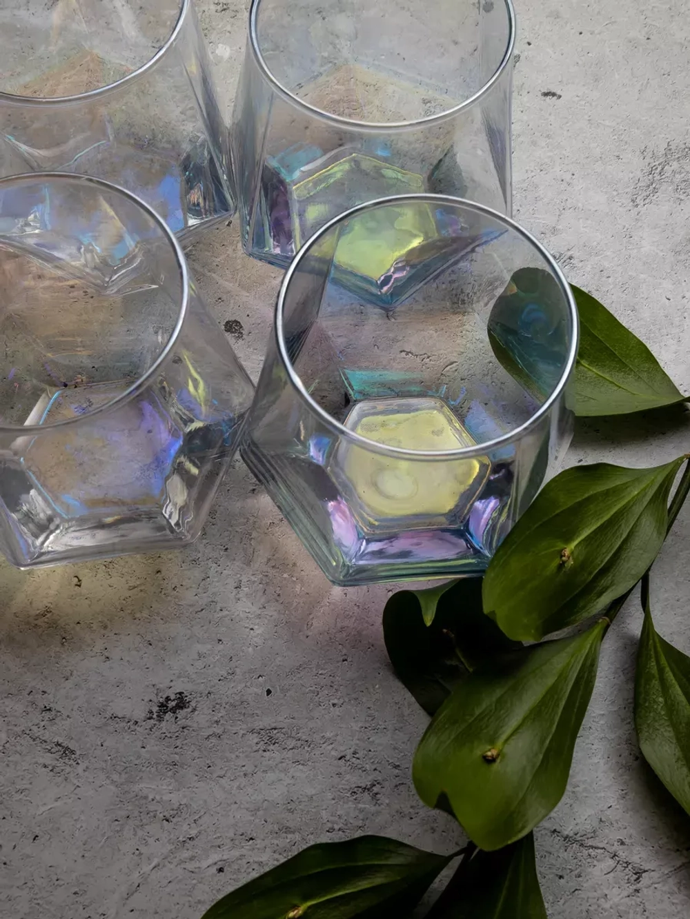 Набор шестигранных стаканов, 330мл, перламутровый, 6 шт.