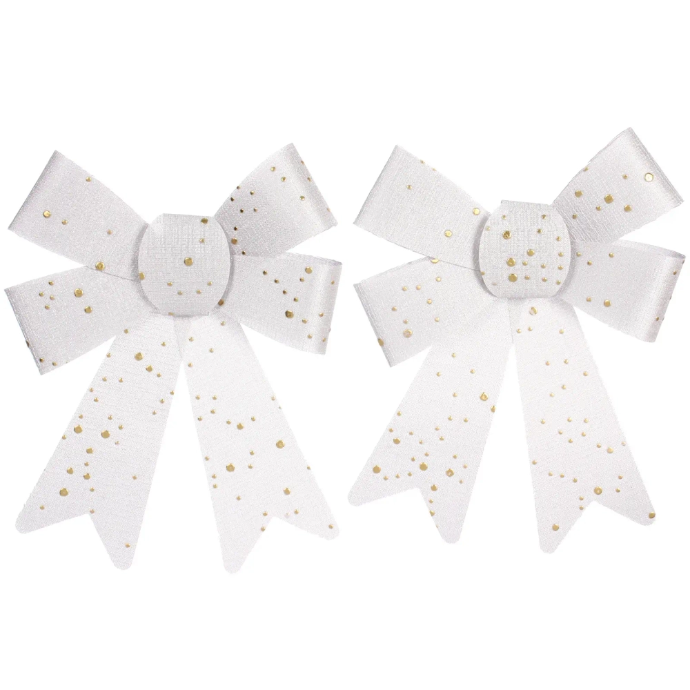 Бант на ёлку «Волшебство» (набор 2 шт) 13*17 см, Золото