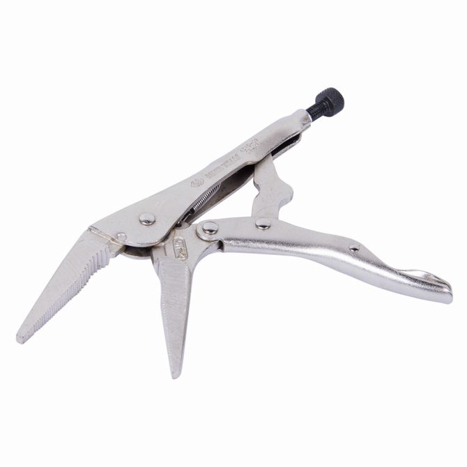 KING TONY (6315-09) Зажим с фиксатором 221 мм, тонконосый