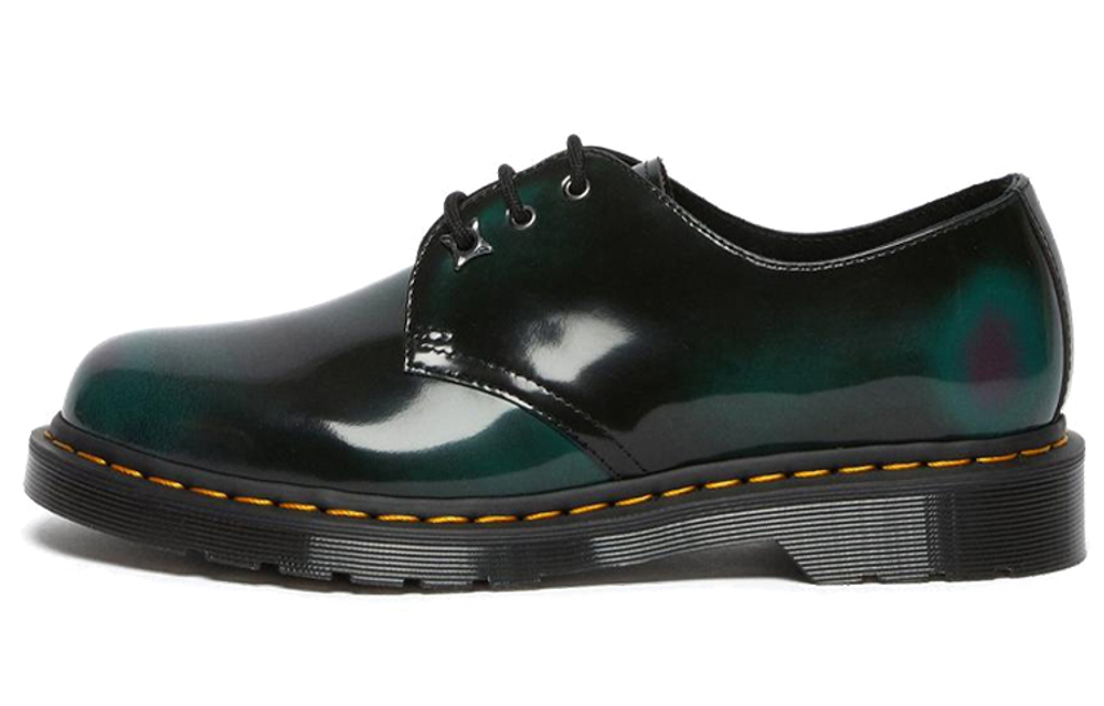 Dr.Dr. Martens Martens 1461 Multl Arcadia patent leather British style breathable wear-resistant flat shoes casual single shoes men and women the same style black and green