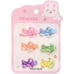 Зажимы для волос детские 6шт в наборе «БАМБИ БУМ - ЛЕДЕНЦЫ», Мишки, микс 6 цветов, 2.5см/11.5*8смсм