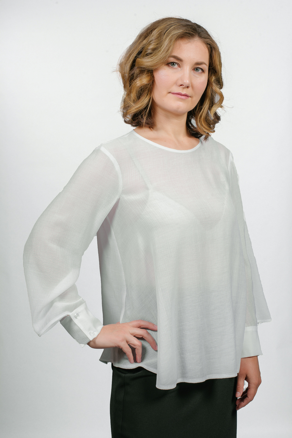 Блузка 2964ВП, белый #93Б092964ВП