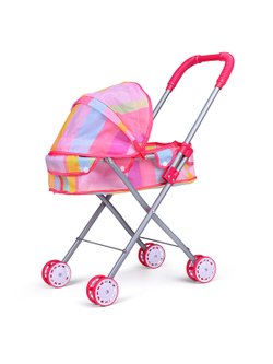 Коляска для кукол металлическая с капюшоном (Y918-5)