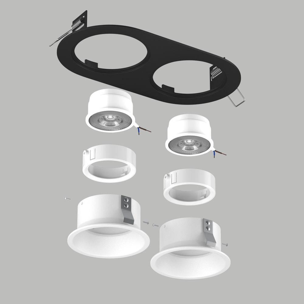 D6570606WMOD Светильник DOMINO ROUND  под LED модуль/лампу МR16 (214657+214606+214606+214006+214006)