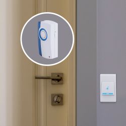 Звонок дверной ЭРА A04 беспроводной, белый | Электрозвонки беспроводные