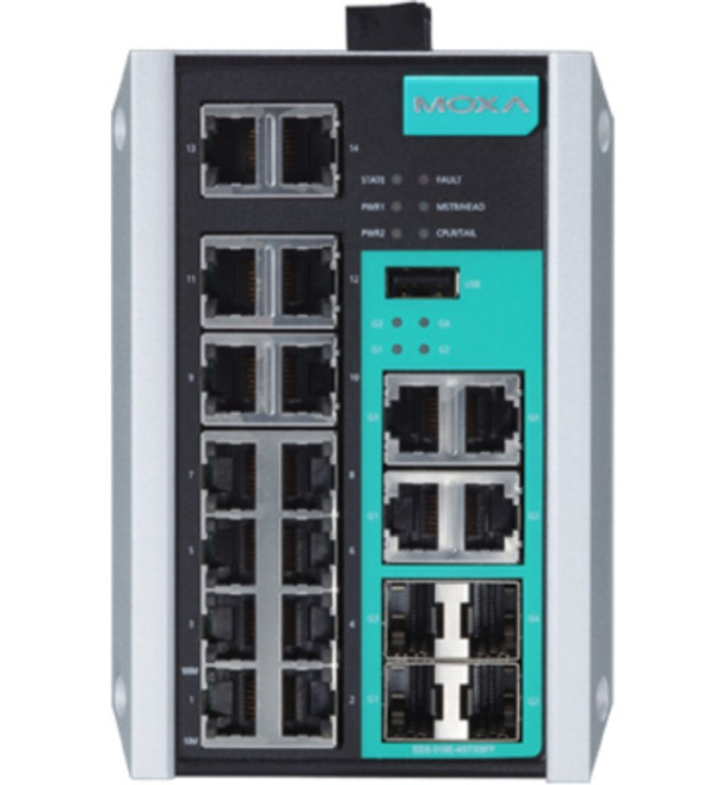 Коммутатор управляемый MOXA EDS-518E-4GTXSFP-T