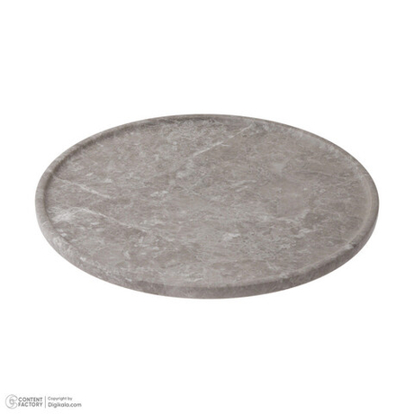 Круглый поднос из натурального камня персидский шелковый мрамор 11-2 843 блюдо для подачи и сервировки Иран