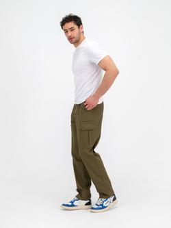 Карго джоггеры прямые. Хаки
