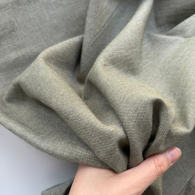 Тонкая рубашечная джинса Зелёный мох