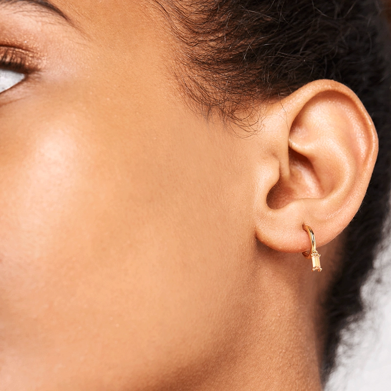 Серьги Алия – Золото, Персиковые