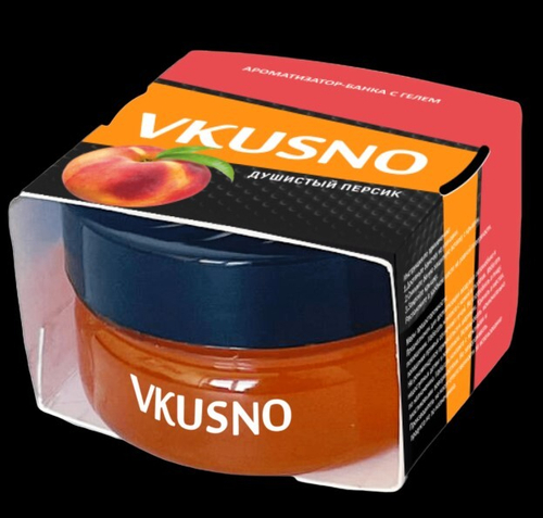 Ароматизатор на панель с гелевыми шариками  Vkusno  Душистый персик (AZARD)