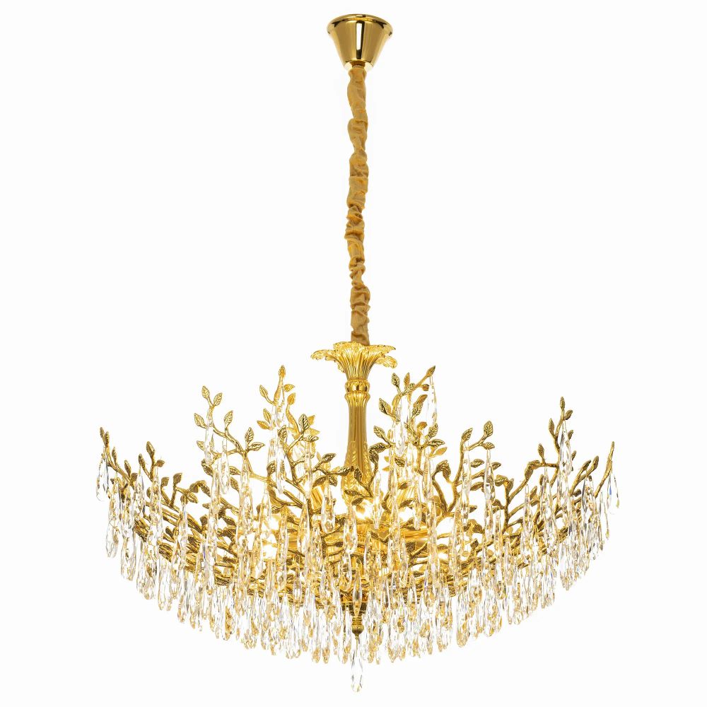 Citilux RITZ CL310122 Люстра хрустальная подвесная Золото