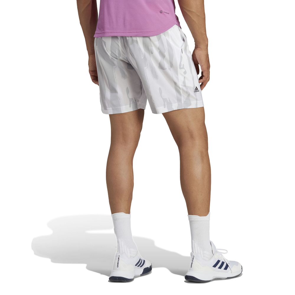 Мужские теннисные шорты adidas New York Printed Shorts Men - White, Lightgrey