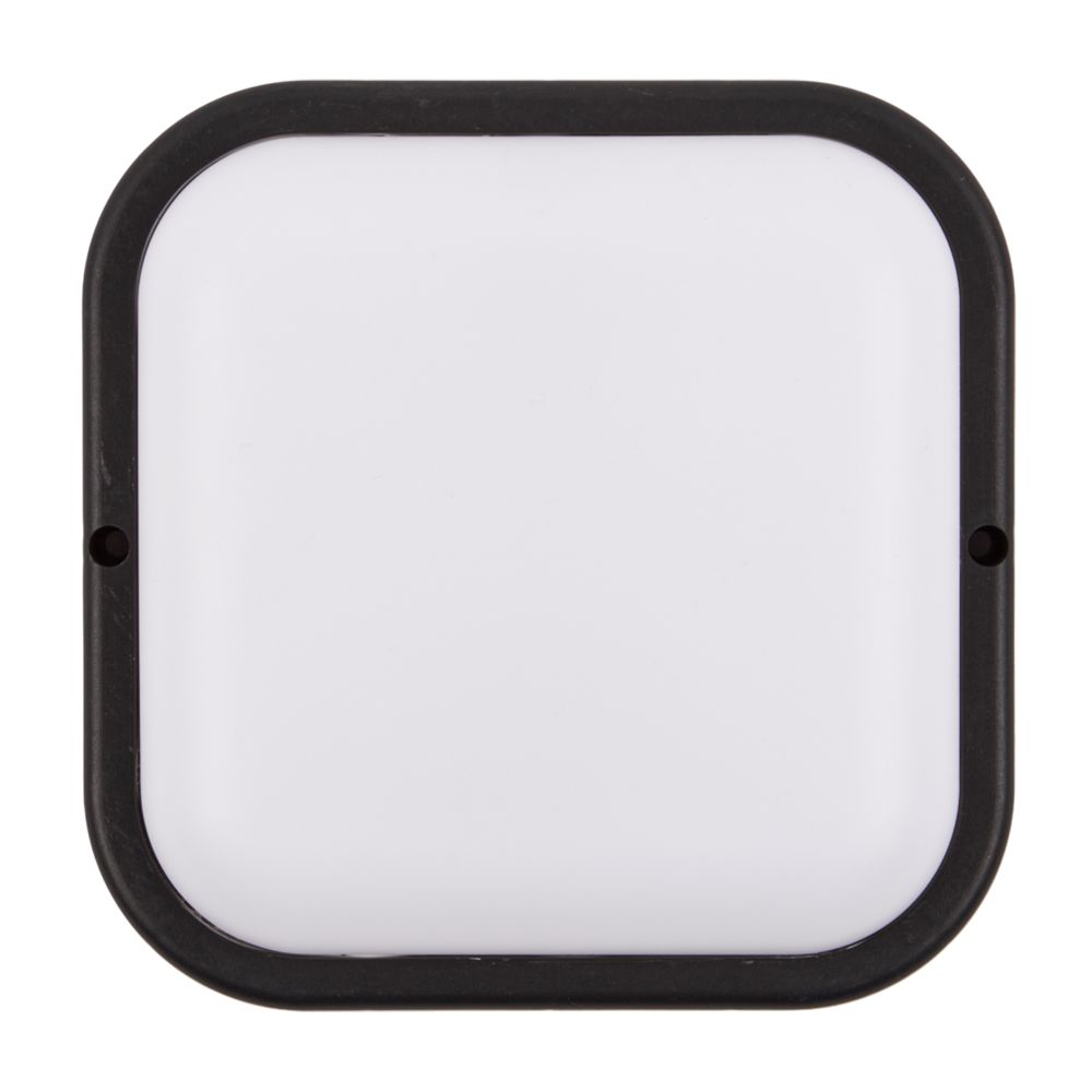ULW-Q229 18W-4000K IP65 BLACK Светильник светодиодный влагозащищенный. Квадрат. Белый свет 4000K. 155×155×37мм. Корпус черный. ТМ Volpe