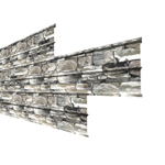 Сайдинг металлический L -Брус ХL ECOSTEEL Глянцевый 0,5мм Белый камень (в наличии)