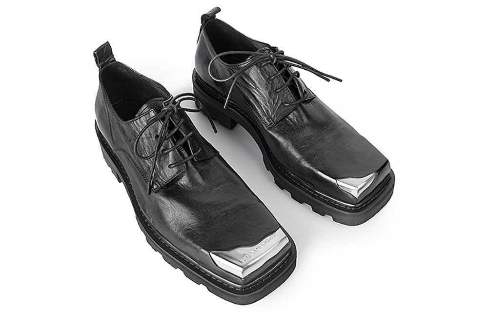 HUANXIANGZHE Derby Shoes Unisex Black