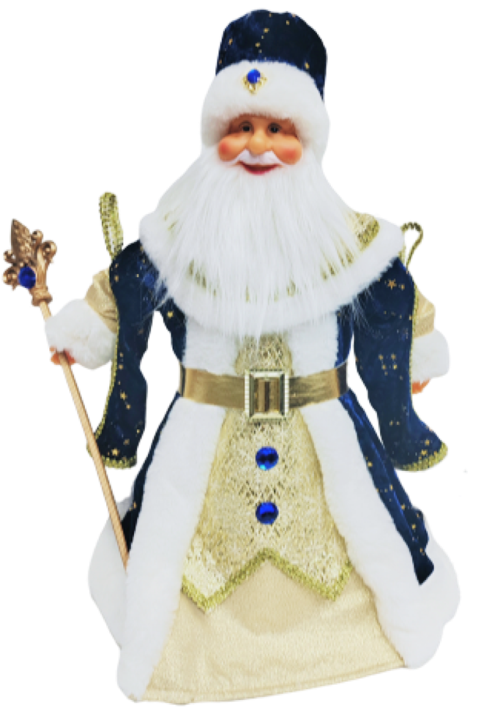 Игрушка-конфетница Дед Мороз (синий)